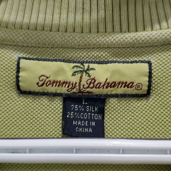 Tommy Bahama Mens Silk Blend Polo, Size Large - Picture 2 of 5